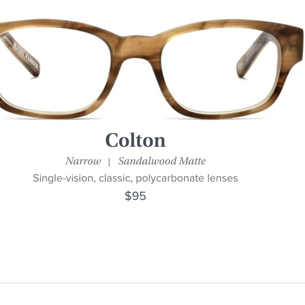 Warby Parker Colton frames